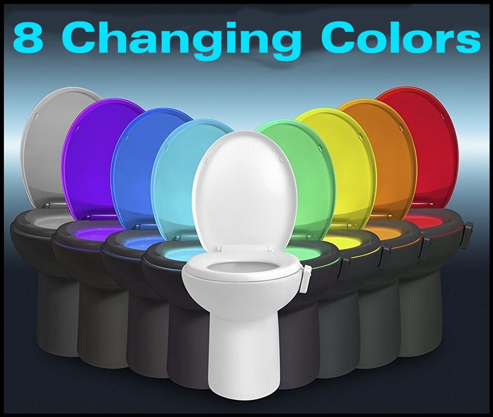 Motion activated toilet night light 